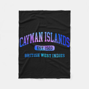 Retro Grand Cayman Islands Farbige Architektur Tex Fleecedecke
