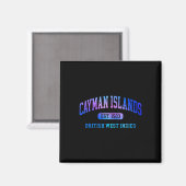 Retro Grand Cayman Islands Farbige Architektur Tex Magnet (Vorderseite/Rückseite)