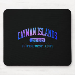 Retro Grand Cayman Islands Farbige Architektur Tex Mousepad