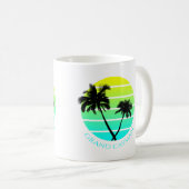 Retro Grand Cayman Islands Kaffeetasse (VorderseiteRechts)