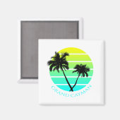 Retro Grand Cayman Islands Magnet (Vorderseite/Rückseite)