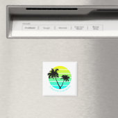Retro Grand Cayman Islands Magnet (In Situ (Geschirrspüler))