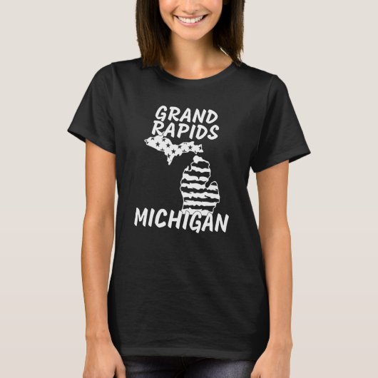 Retro Grand Rapids MI Michigan Apparel Souvenir T-Shirt (Vorderseite)