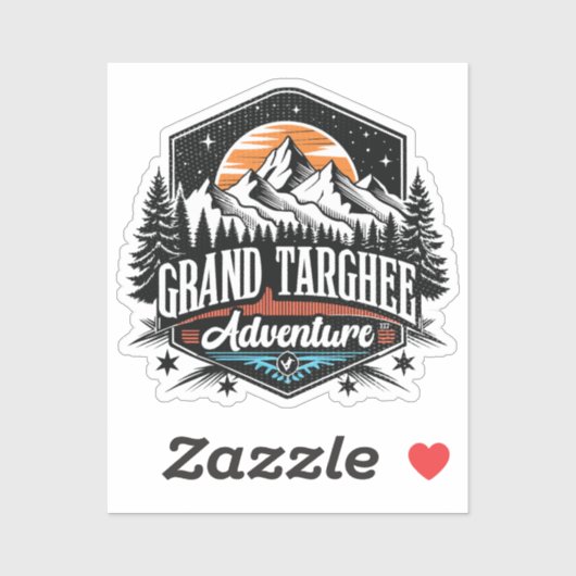 Retro Grand Targhee Ski Aufkleber (Blatt)