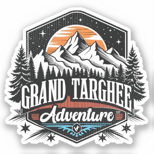 Retro Grand Targhee Ski Aufkleber (Vorderseite)