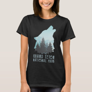 Retro Grand Teton Nationalpark Wyoming Camping Hi T-Shirt
