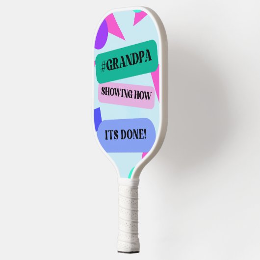 Retro Grandpa Funny #GRANDPA SHOWING HOW ITS DONE! Pickleball Schläger (Links)