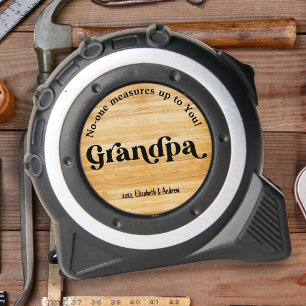 Retro GRANDPA Niemand misst Personalisiertes Holz Maßband