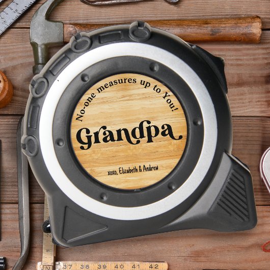 Retro GRANDPA Niemand misst Personalisiertes Holz Maßband