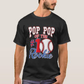 Retro Grandpa Pop Pop Of The Number 1 Rookie Baseb T-Shirt (Vorderseite)