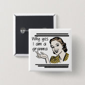 Retro Granma T - Shirts und Geschenke Button (Vorne & Hinten)