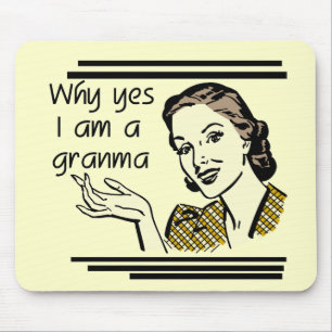 Retro Granma T - Shirts und Geschenke Mousepad