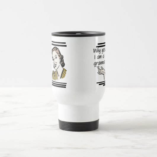 Retro Granma T - Shirts und Geschenke Reisebecher (Mittel)