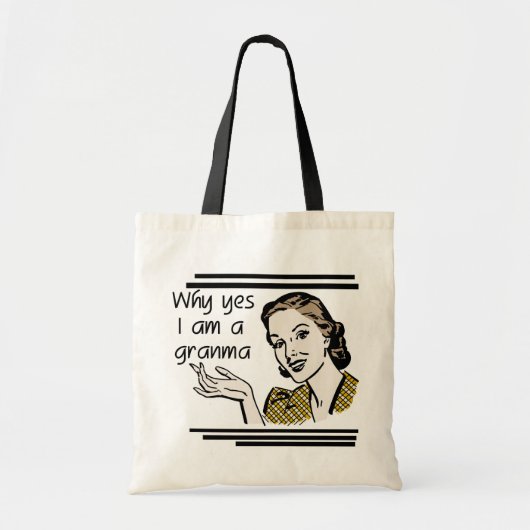 Retro Granma T - Shirts und Geschenke Tragetasche (Vorne)