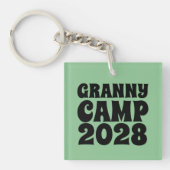 Retro Granny Camp Text Acrylic Schlüsselanhänger (Vorderseite)