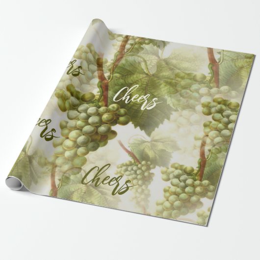 Retro Grape Pattern Wine Lovers  Geschenkpapier (Ungerollt)