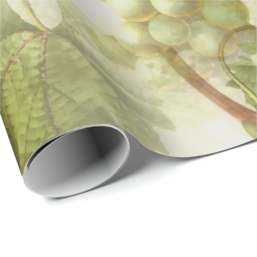 Retro Grape Pattern Wine Lovers  Geschenkpapier (Rolleneckpunkt)