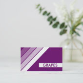 Retro GRAPES Visitenkarte (Stehend Vorderseite)