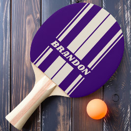 Retro Grapevine Dualboard Streifen mit Namen Tischtennis Schläger