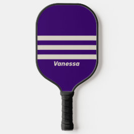 Retro Grapevine Three Across Striss mit Name Pickleball Schläger