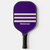 Retro Grapevine Three Across Striss mit Name Pickleball Schläger (Rückseite)