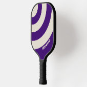 Retro Grapevine Three Circle Streifen mit Name Pickleball Schläger (Links)