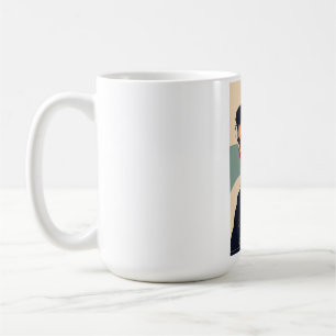 Retro Graphic Art Portrait of Elvis Presley with B Kaffeetasse