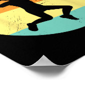 Retro Graphic Badminton Player Shuttle Player Spor Poster (Ecke)