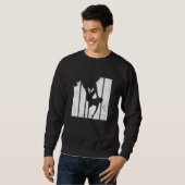 Retro Graphic Climbing Bouldering Rock Climber Mou Sweatshirt (Vorne ganz)