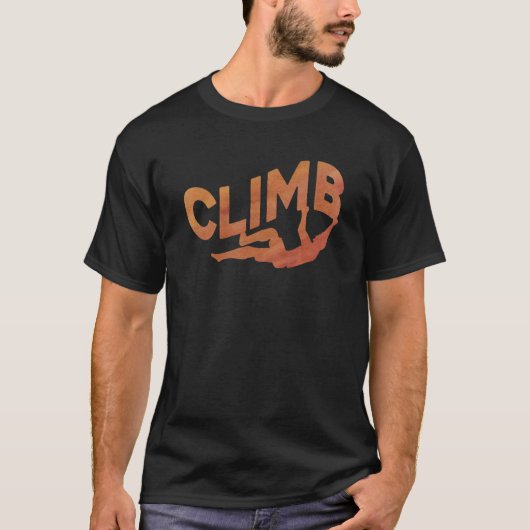 Retro Graphic Climbing Bouldering Rock Climber Mou T-Shirt (Vorderseite)