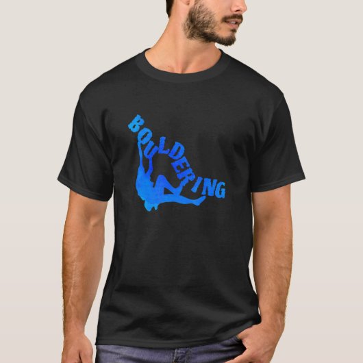 Retro Graphic Climbing Bouldering Rock Climber Mou T-Shirt (Vorderseite)
