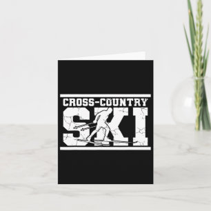 Retro Graphic Cross Country Ski Winter Sports B Karte