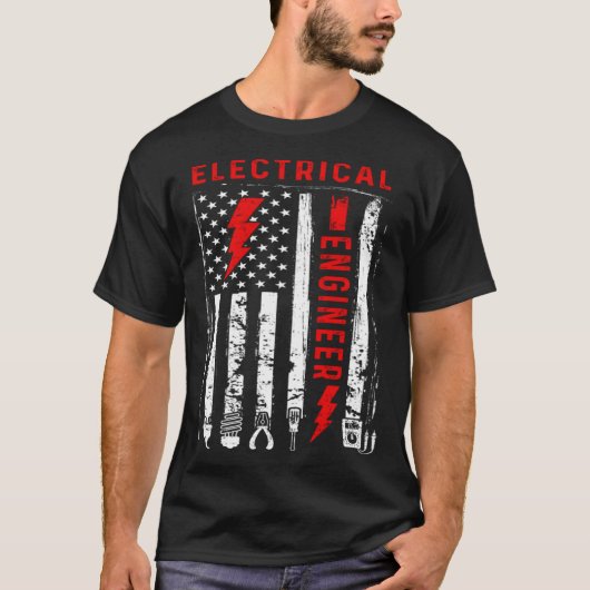 Retro Graphic Electrical Engineer Engi T-Shirt (Vorderseite)