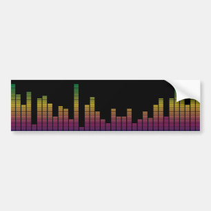 Retro Graphic Equalizer Autoaufkleber