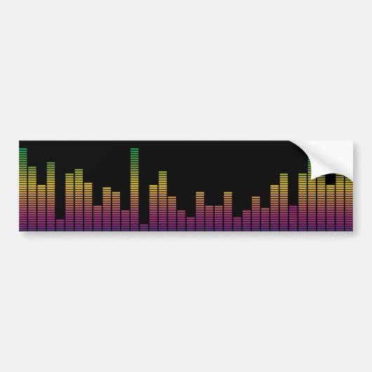 Retro Graphic Equalizer Autoaufkleber (Vorne)