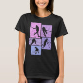 Retro Graphic Hockey Player Hockey Hockey Hockey S T-Shirt (Vorderseite)