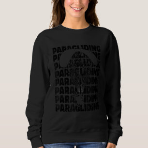 Retro Graphic Paragliding Paraglider Sky Sweatshirt