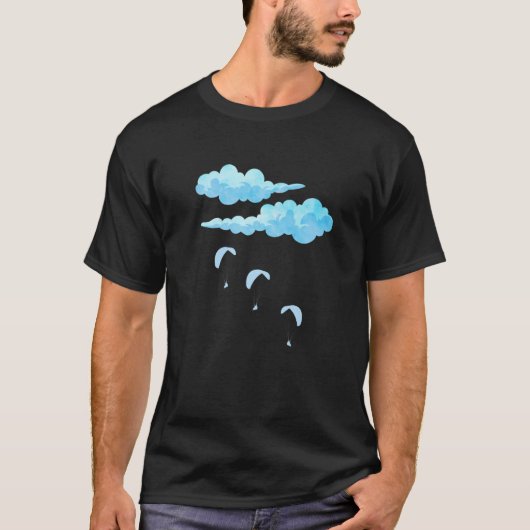 Retro Graphic Paragliding Paraglider Sky T-Shirt (Vorderseite)