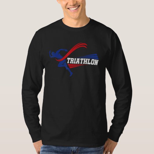 Retro Graphic Run Bike Swim Triathlon Triathlete S T-Shirt (Vorderseite)