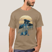 Retro Graphics Border Collie Blue ID754 T-Shirt (Vorderseite)
