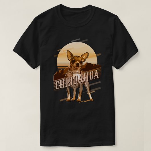 Retro Graphics Chihuahua Gold ID754 T-Shirt (Design vorne)