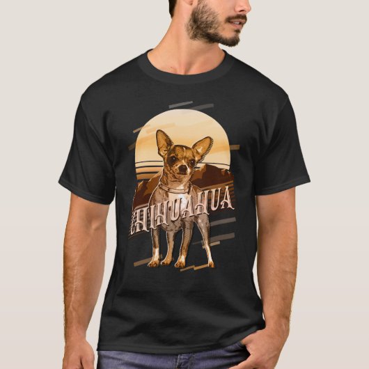 Retro Graphics Chihuahua Gold ID754 T-Shirt (Vorderseite)