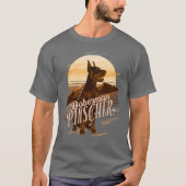 Retro Graphics Doberman Gold ID754 T-Shirt (Vorderseite)