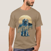 Retro Graphics Golden Retriever Blue ID754 T-Shirt (Vorderseite)