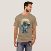 Retro Graphics Golden Retriever Blue ID754 T-Shirt (Vorne ganz)