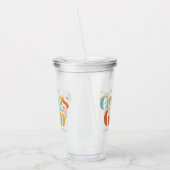 Retro Gratuliere Absolvent Abschluss Schwarz Acryltrinkbecher (Links)