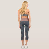 Retro-Grau Capri Leggings (Rückseite)