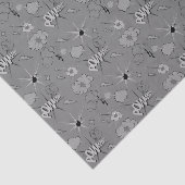 Retro Grau Comic Book Pattern Seidenpapier (Ausschnitt)