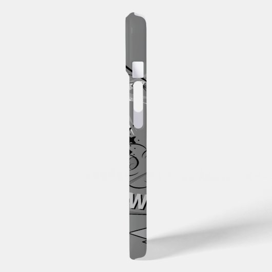 Retro Grau Custom Comic Book Pattern Personalisier Case-Mate iPhone Hülle (Rückseite / Links)