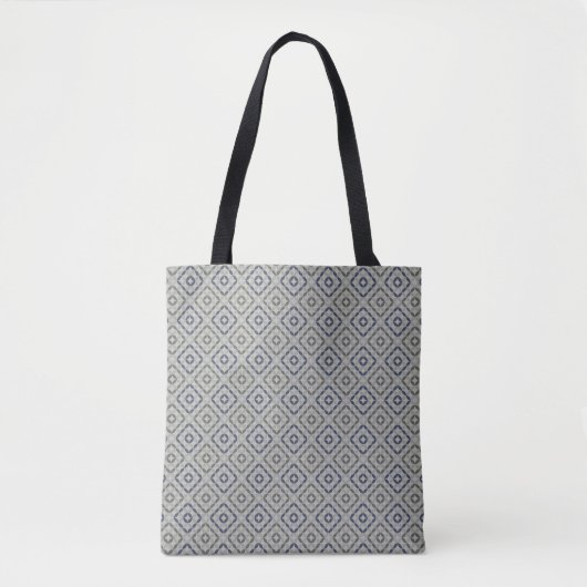 Retro-Grau gemusterte Tote-Bag Tasche (Vorderseite)
